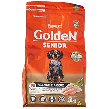 Premier Pet Ração Golden Fórmula Mini Bits Senior Para Cães Adultos De Pequeno Porte Sabor Frango E Arroz 3Kg Para Todas Pequeno Idosos