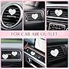 Tyqour 4Pcs Bling Heart Car Air Vent Clips Charms Air Conditioning Outlet Clip Crystal Rhinestone Universal Car Interior Decorative Accessories for Women Girls #3