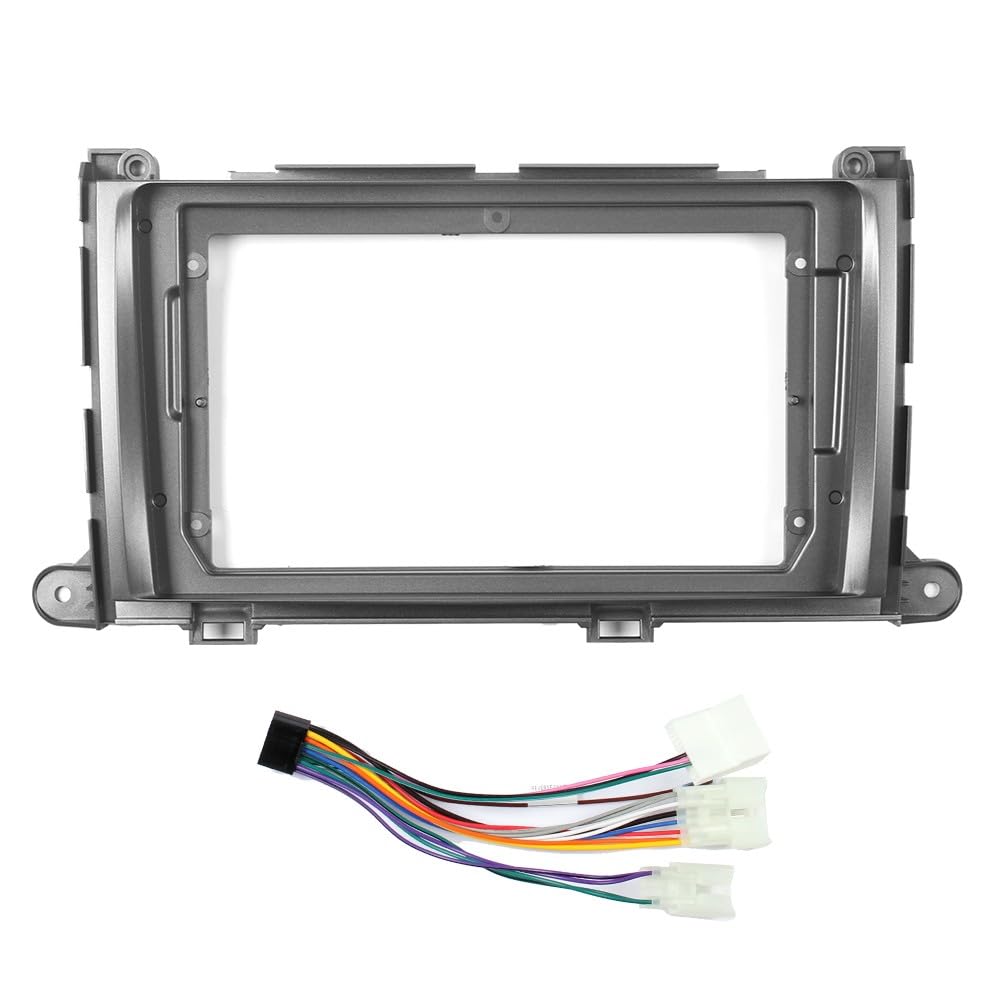 Car Stereo Navigation Android Radio Mounting Frame Mask Holder with Wiring Harness Specially Designed for Toyota Sienna 2010 2011 2012 2013 2014