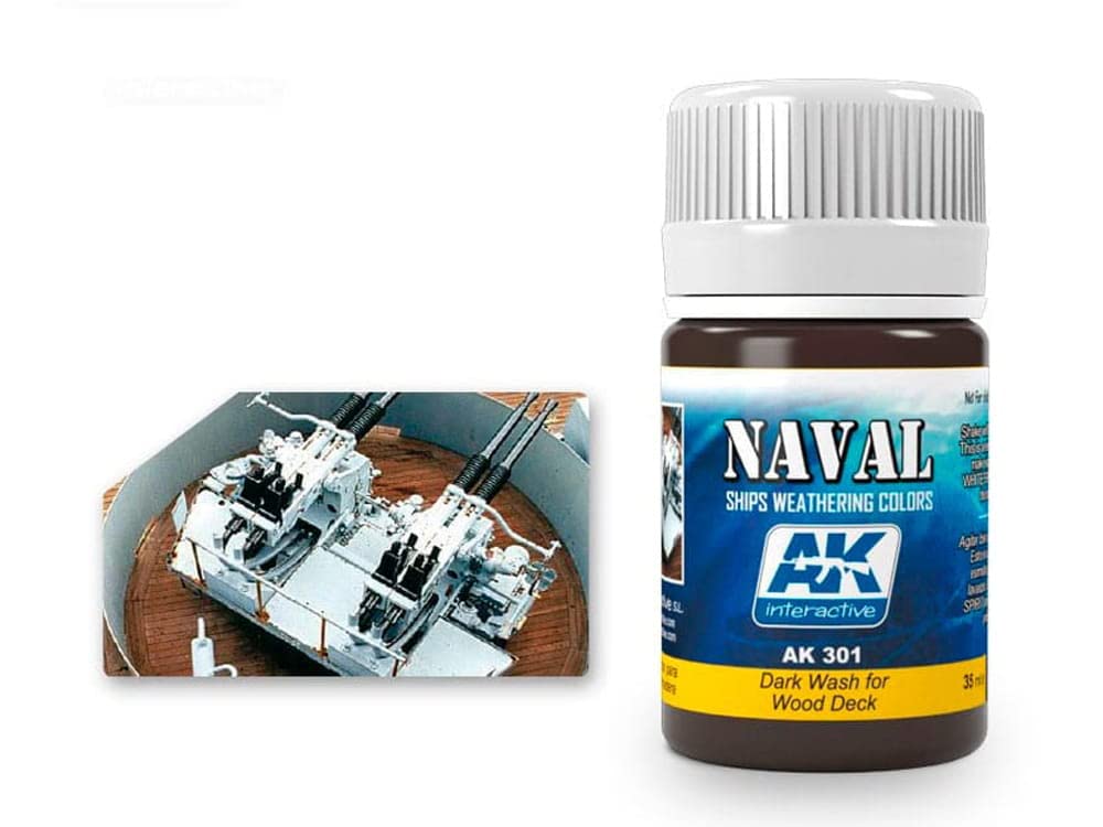 Ak Interactive Dark Ak Ships Weathering Ak301 Wash For Wood Decks (35Ml)