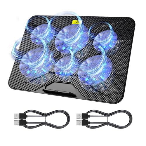 Base para Laptop con 6 Ventiladores y 2 Cables USB miniatura 1