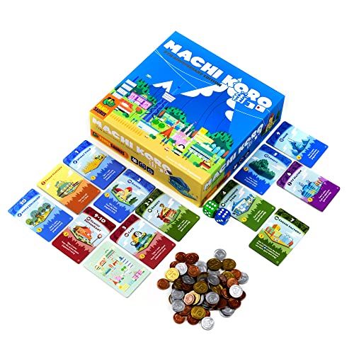 Image of Machi Koro Board Game The Ultimate City-Building Game! Fast-Paced Dice Rolling Strategy Game for Kids and Adults, Ages 8+, 2-4 Players, 30 Minute Playtime, Made by Pandasaurus Games