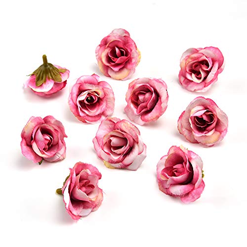 NWSX Fleur Artificiel,Fleurs artificielles, Fausse Fleur,Fleurs artificielles Deco,Rose Artificielle,Deco Mariage, Fleur artificielles Deco Mariage,capitules,30PCS 3.5cm (Pink)