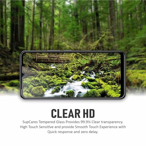 Image of SupCares Tempered Glass for Vivo Y100, Vivo T2, iQOO Z7S and iQOO Z7 (6.38 Inch) With Installation Kit | 9H Edge to Edge Screen Protector | Black