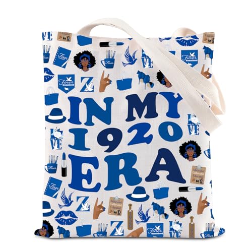 KUIYAI Finer 1920 Sorority Tote Bag Sisterhood Gift Black Greek Sorority Paraphernalia Gift In My 1920 Era Bag