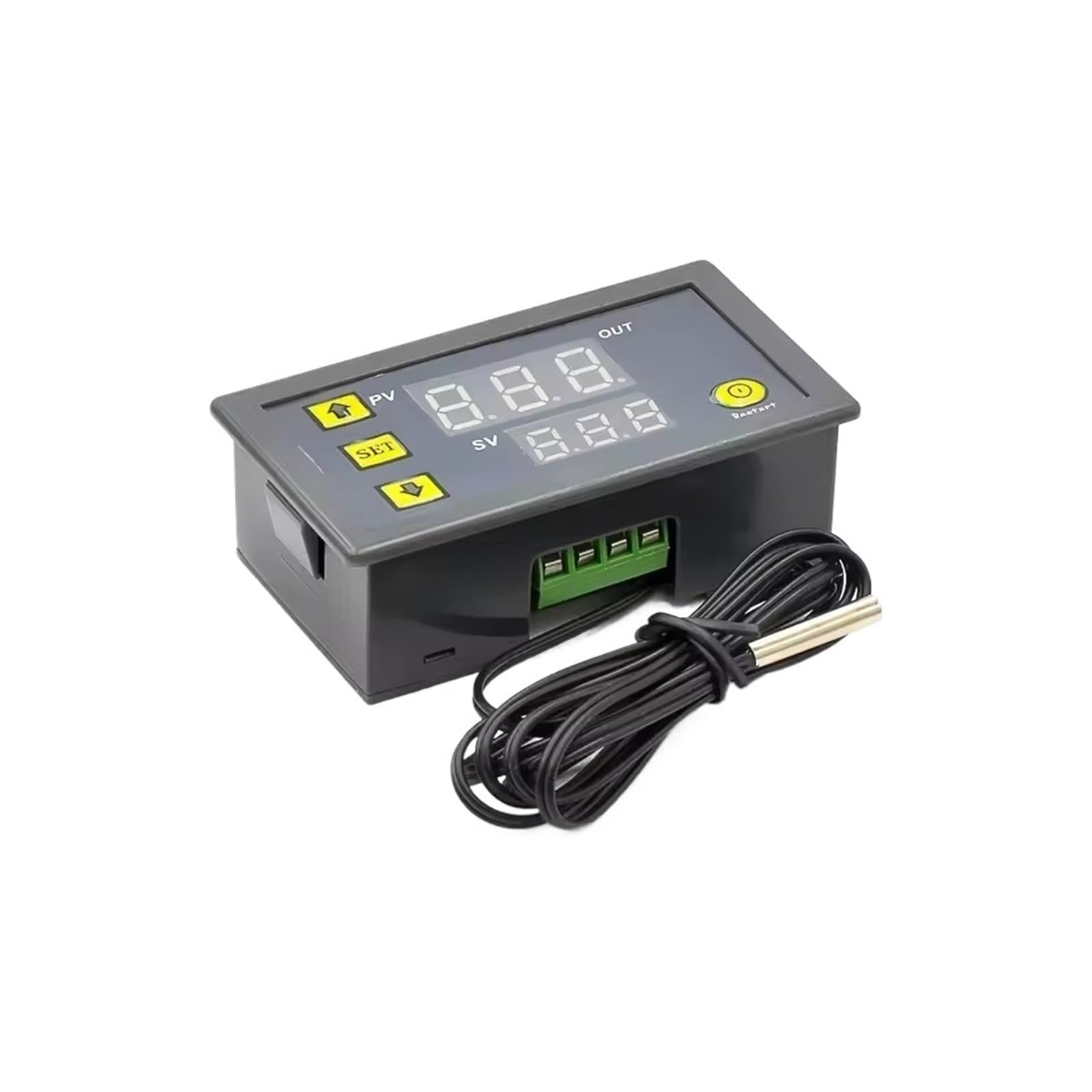 W3230 12V 24V AC110-220V Probe line 20A Digital Temperature Control LED Display Thermostat With Heat/Cooling Control Instrument(W3230 DC12V)
