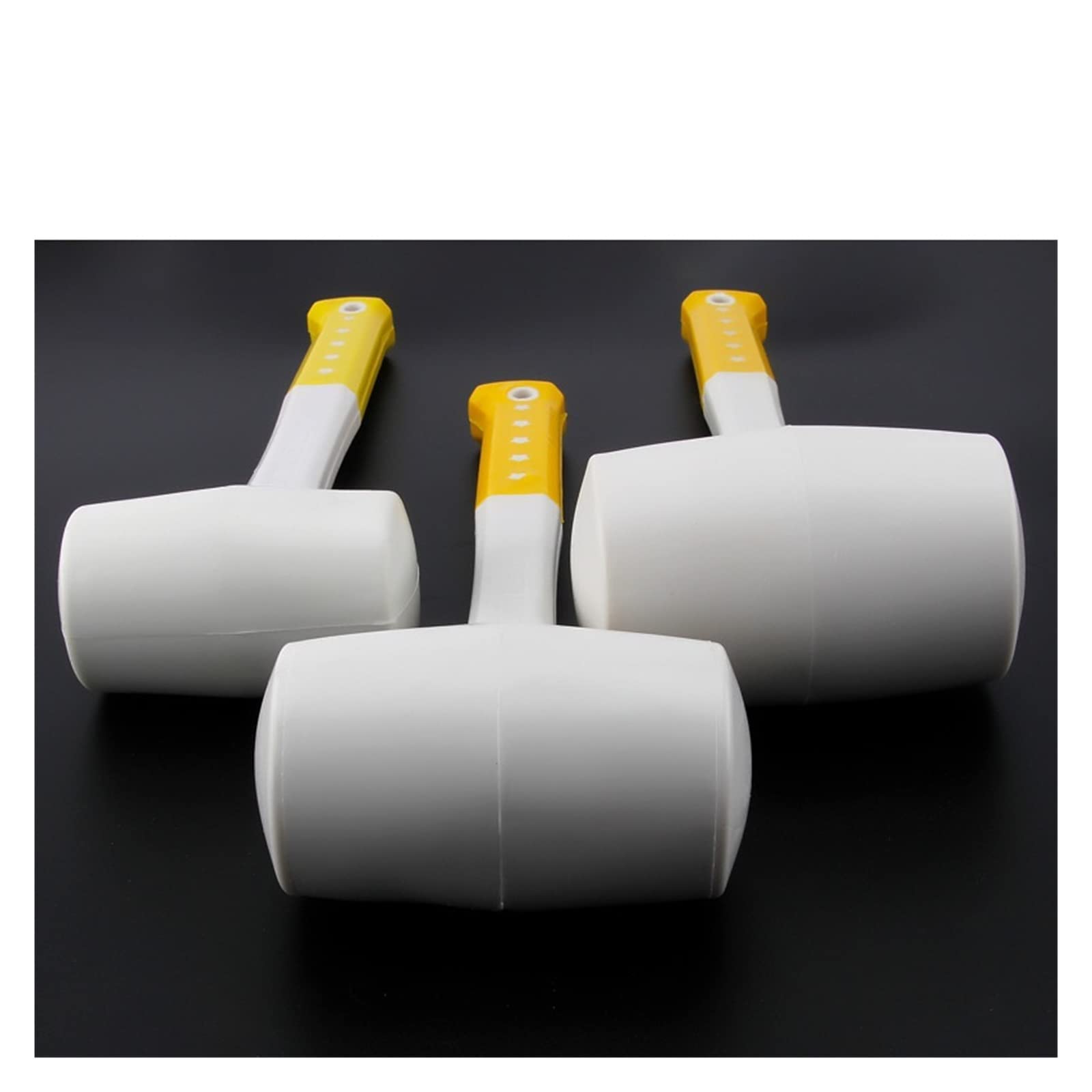 Heavy Duty 1Pcs Martello di gomma bianca Martelli for installazione di colla in plastica for piastrelle in ceramica 55mm 60mm 70mm Diametro con impugnatura antiscivolo wanglan (Size : 70mm Di