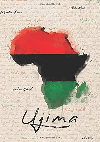 Ujima: African Art Journal with Africa Silhouette Design and Lined Pages (A5)