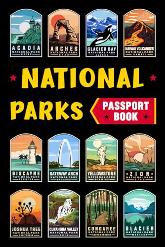 National Parks Passport Book: US National Parks Travel Journal For Adults, Teens & Kids With Popular...