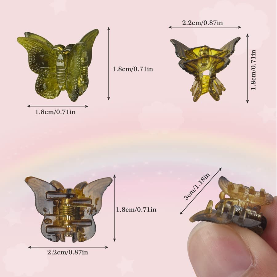 Butterfly Hair Clips - Mini Claw Clips for Women & Girls