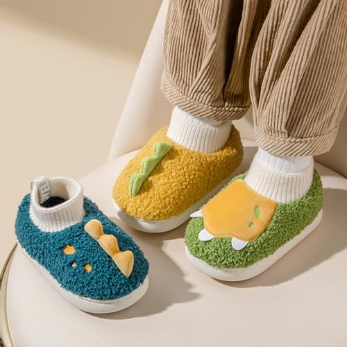 Girls Boys Unisex Home Slippers Warm Dinosaur House Slippers For Infant And Toddler Lined House Shoes for Kids Boys2