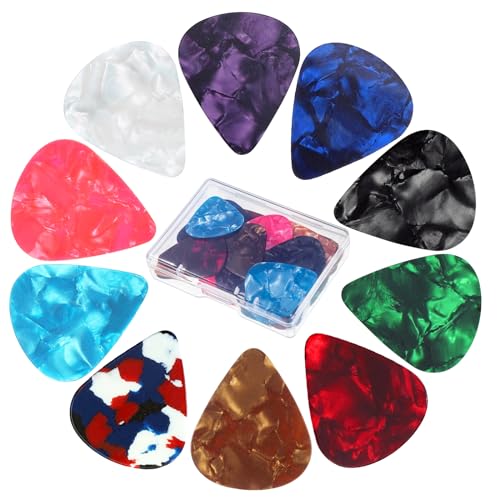 30 PCS Guitar Picks, 3 Different Thickness Abstract Art Colorful Celluloid Guitar Plectrums...