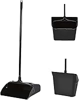 PrimeroBasics Pivoting Upright Dustpan with Wheels & Long Handle - Heavy Duty Standing Dust Pan for Home, Restaurant, Indoor Outdoor Cleaning