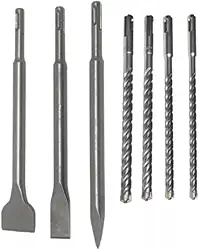 JOGO 7 SDS PLUS TALHADEIRAS PONTEIRA BROCAS P/MARTELETE