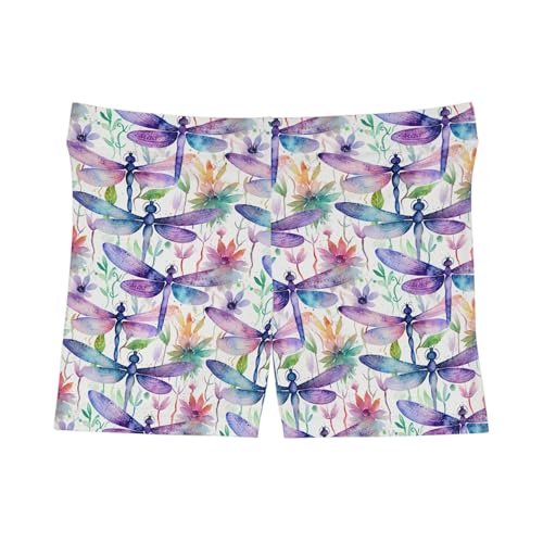 Dragonflies Pattern Shorts, Comfy Lounge Shorts, Summer Casual Wear, Festival Ready, Boho Beachwear, Lightweight