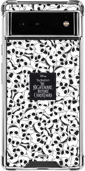 Skinit Clear Phone Case Compatible with Google Pixel 6 - Officially Licensed Disney The Nightmare Before Christmas Cheers to Fears Design