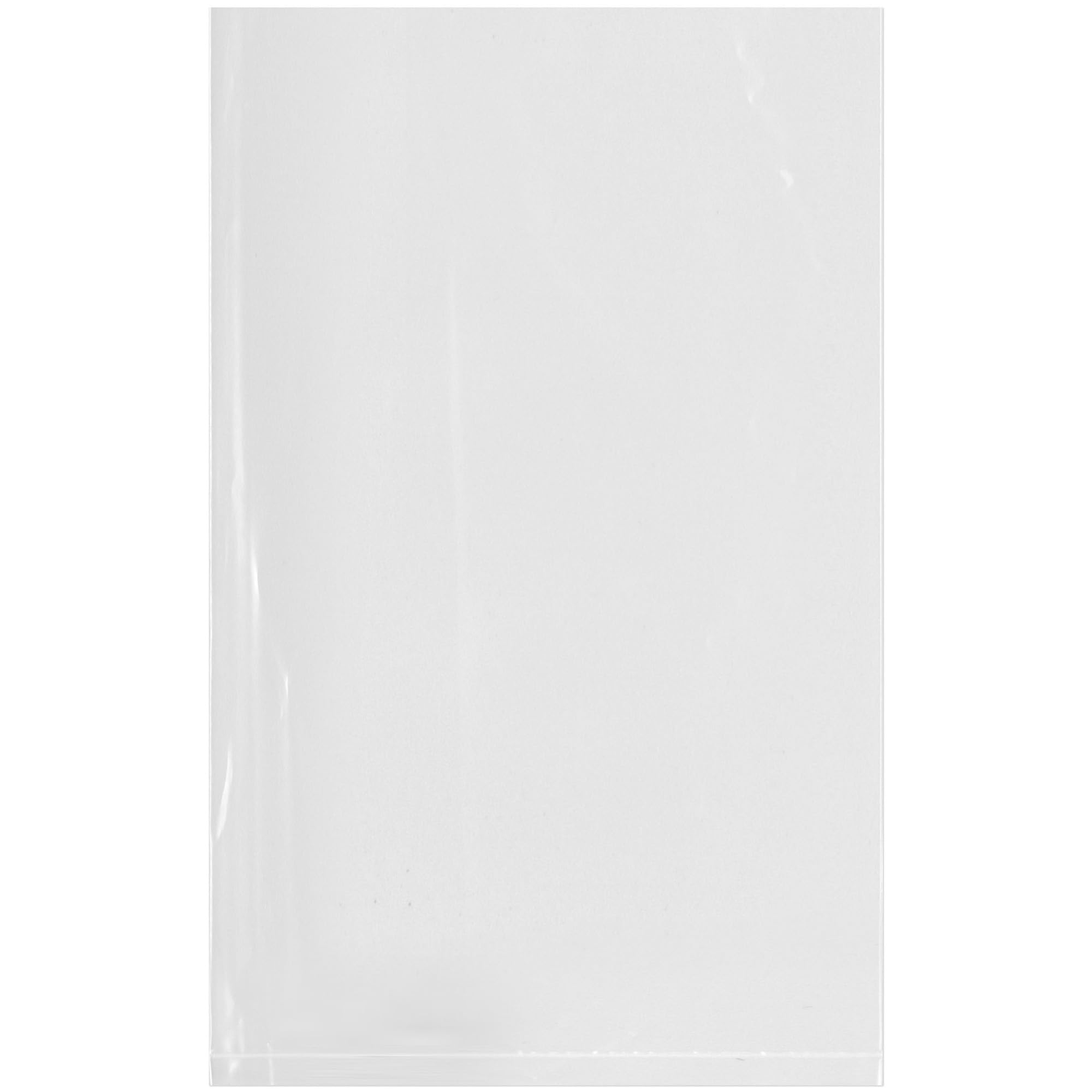 Plymor 5" x 8" (Case of 1,000), 4 Mil Flat Open Clear Plastic Poly Bags