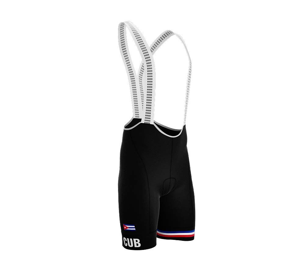 Cuba Black Code Cycling Pro Bib Shorts Bike for Men Size L