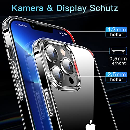 CASEKOO-Crystal-Clear-Kompatibel-fuer-iPhone-13-Pro-Huelle-Nie-Vergilbung-Unzerstoerbarer-Militaerschutz-Stossfeste-Kratzfeste-Schutzhuelle-Transparent-Case-Duenne-Handyhuelle-iPhone-13-Pro-Durchsicht