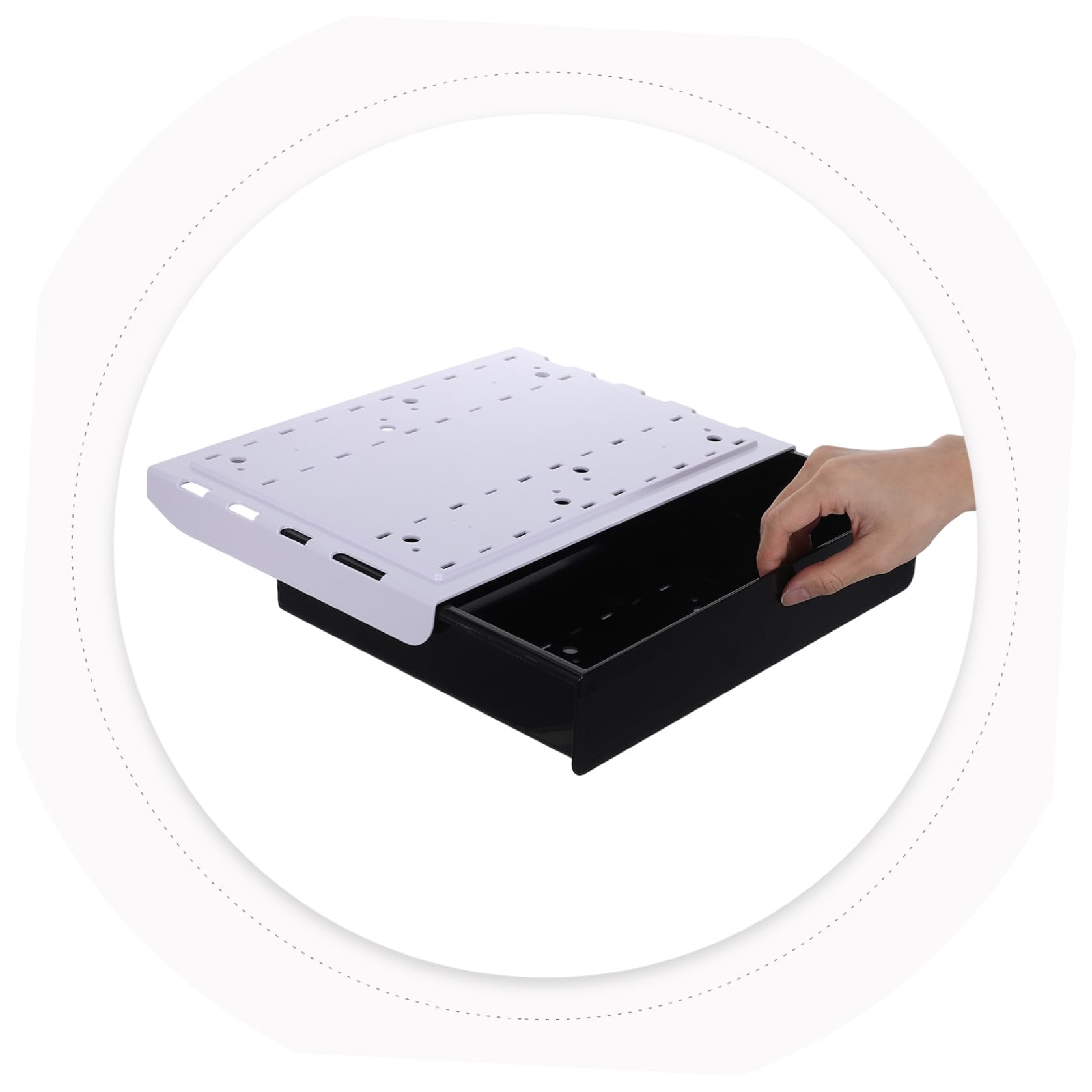OSALADI Organizer da Scrivania Portaoggetti Salvaspazio Tavolo Cassetto in Plastica Resistente per Ufficio e Casa