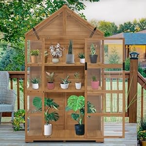 Mcombowoodengreenhouseoutdoorwithopenableroofventandadjustableshelves0826natural Urban Country Home Decor Mcombo wooden greenhouse outdoor with openable roof vent and adjustable shelves 0826 natural urban country home decor
