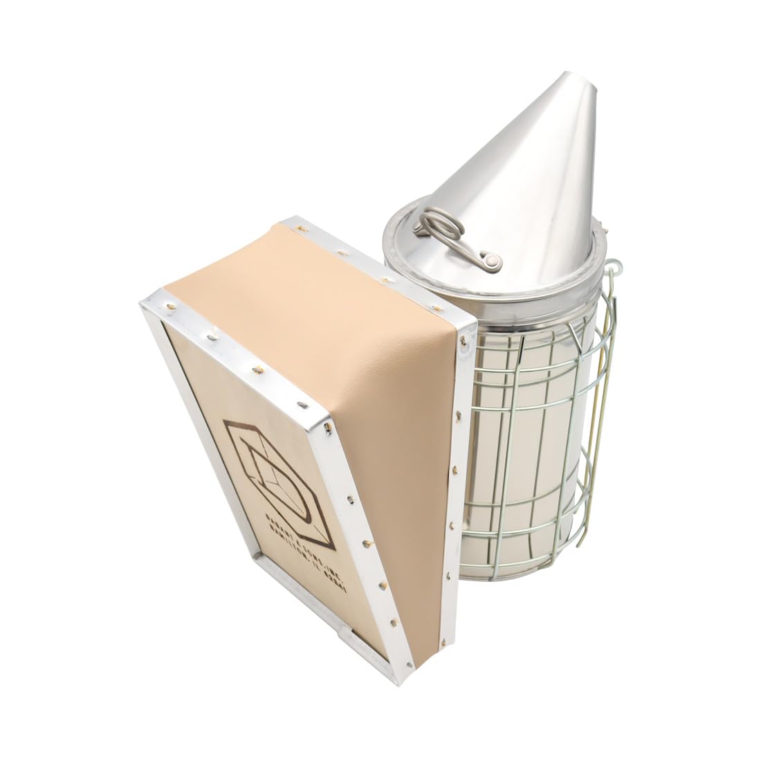 Dadant Smoker Standard für Imker aus Edelstahl (Original) Robuster Bienen Smoker mit Schutzgitter & Blasebalg für effektive Rauchentwicklung