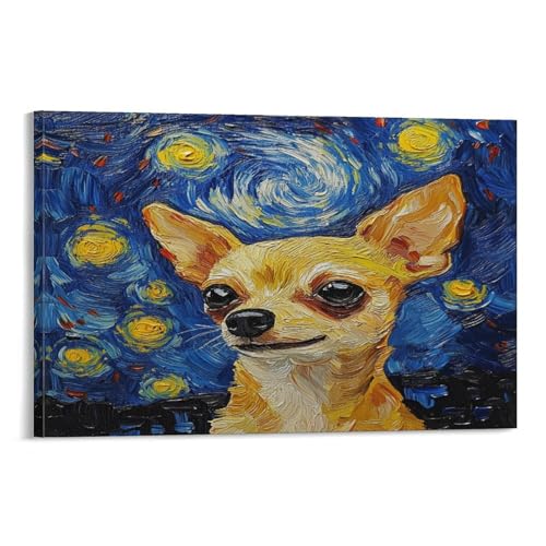 Chihuahua impression giclée sur toile moderne 50x75 cm