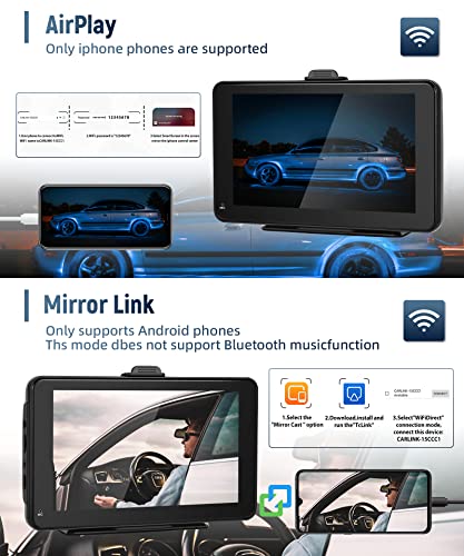 Wireless Carplay Screen Portable Car Stereo Android Auto Screen - Image 4