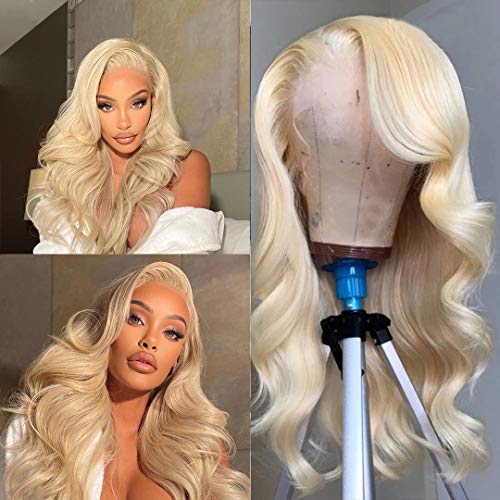 Yeslestm Hair 613 Lace Front Wig Human Hair 13x4 lace front Wigs Body Wave Frontal Wig Unprocessed 26Inch Pre Plucked with Baby Hair Brazilian Virgin Hair Lace Frontal Wigs 150% Density.