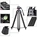 Andoer Professional Video Tripod System-67 Inch Professional Heavy Duty Aluminum Tripod with Detachable Fluid Drag Pan Tilt Head and Quick Release Plate Max Load 10kg/22lbs for Video Camcorder