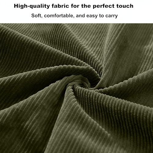 Image of 2026 Corduroy Tote Bag with Zipper Large Casual Handbags Shoulder Purse for Women