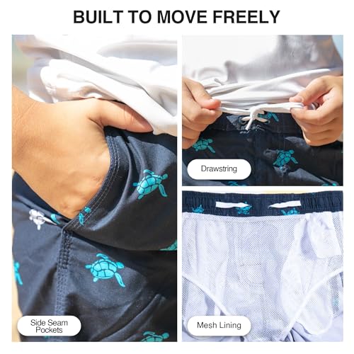 Image of Kanu Surf Boys' Terrapin Turtle Quick Dry Beach Board Shorts Swim Trunk
