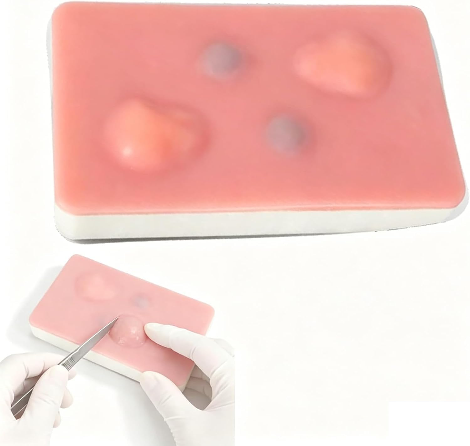 HKFGSHOP Skin Cyst Excision Model, Lipoma Removal Demonstration, Cysts and Lipomas Simulator, Silicone/Tough and Not Easy To Tear, Teaching Suturing Model for Practice, Skills Training