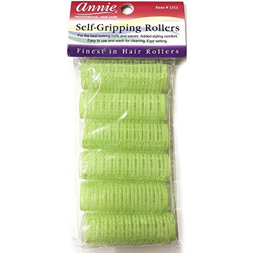 Annie Self-Gripping Rollers #1311, 6 Count Green Medium 3/4 Inch (2 Pack)