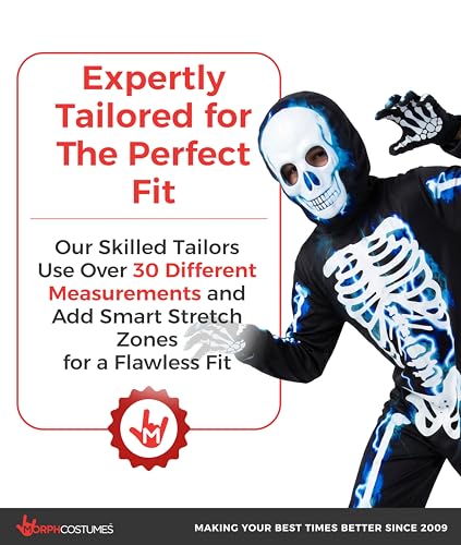 Disfraz de esqueleto para niños talla XL azul miniatura 4