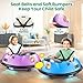 Hikole 12V Baby Bumper Car with Parent Remote, Electric Ride on Bumper Cars for Kids 1.5-5, 360° Degree Spin, 2 Driving Modes, 3 Speed Adjust, 5 Point Harness, Rubber Tyre, Blue