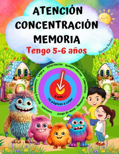 TENGO 5 6 años! Libro Preescolar Juegos y Pasatiempos.Ejercicios para mejorar la Concentración,Atención y Memoria.: Actividades Educativas y ... los Puntos y más!
