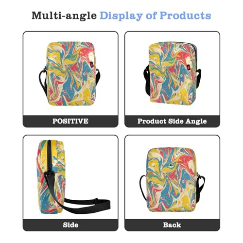 Pop Art Retro Tie-dye Pattern messenger bag green crossbody bags for women cross body purses for women Adjustable Strap for outdoor sports business4