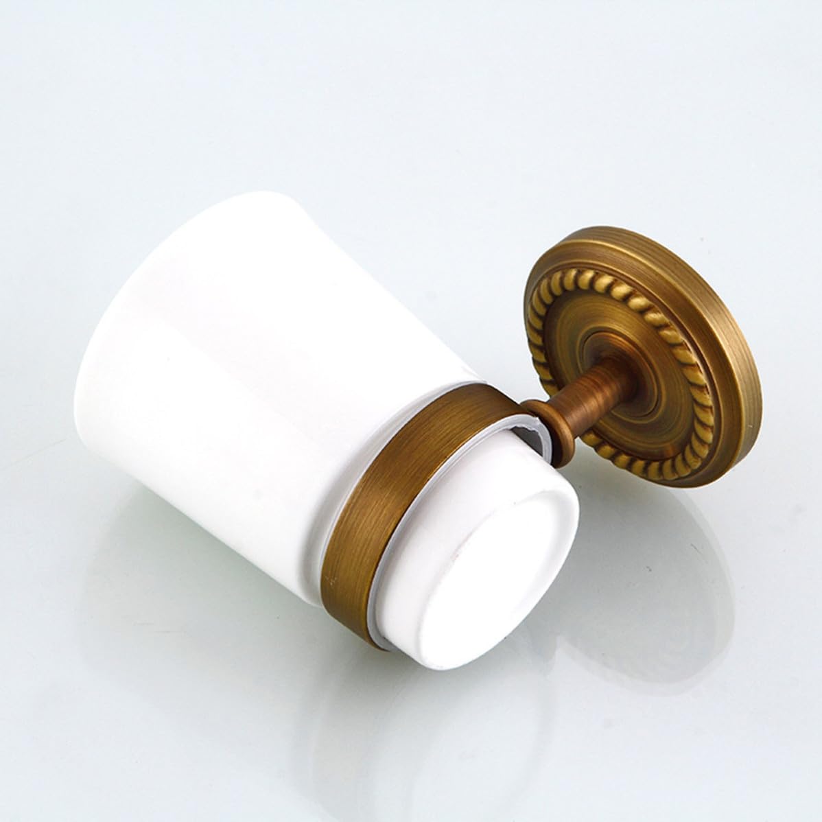 Angoily Portavasos para Cepillos de Dientes Montado en Pared de Cobre