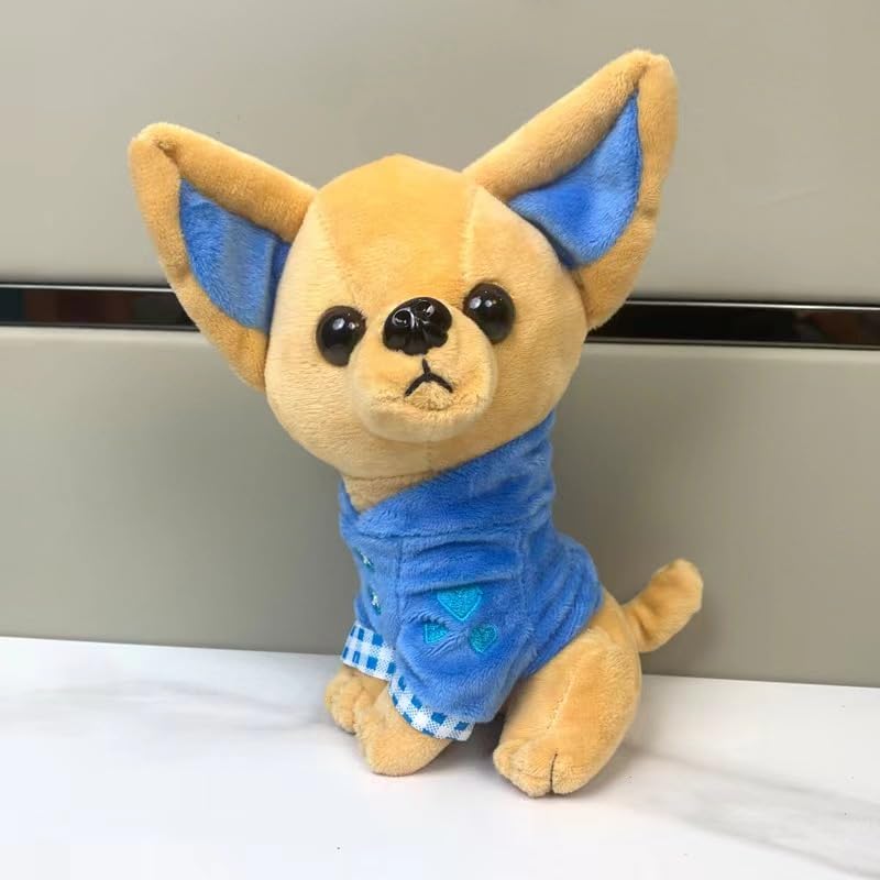 Mini Hond Knuffel Pinkie de Chihuahua (8 cm) Koffer