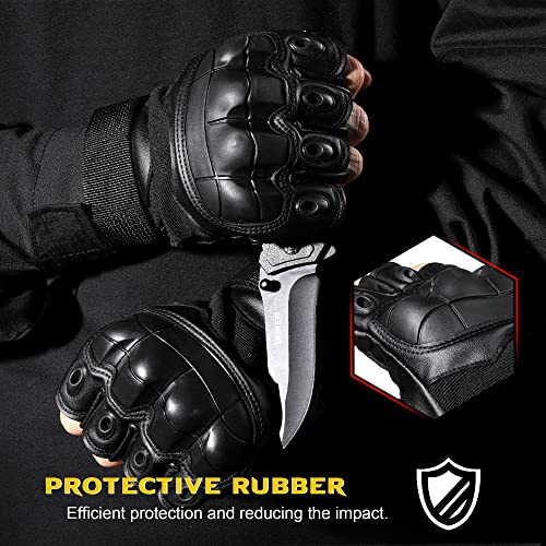 Image of WTACTFUL Tactical Fingerless Gloves Men Women, Breathable Anti-Slip
