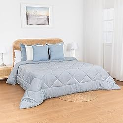 Tramas Ropa De Cama TRAMAS+ Edredón para Cama, Edredones Otoño Invierno 350 GR, Extra Suave, Cálido, Grueso - (Efecto Desgastado Vaquero New, Cama 135/150-240x270 cm)