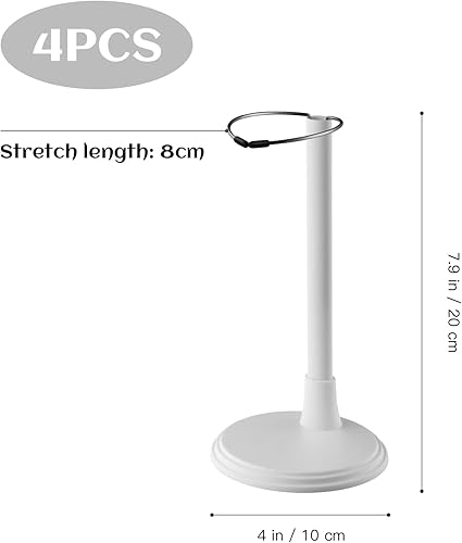 Miniatura 2 de TOYANDONA Soporte de muñeca de 4 piezas para figura de acción, soporte portátil de oso de peluche para mini muñecas