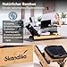 Skandika Rudergerät Rovek | Rudermaschine Holz, Rudergerät für Zuhause klappbar, Magnetwiderstand mit 32 Stufen, Kinomap App kompatibel, aufstellbar, bis 195 cm (Hellbraun)