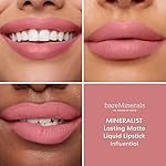 bareMinerals Mineralist Lasting Matte Liquid Lipstick for Women, Velvet Matte Finish, All-Day Wear, Weightless, Non-Drying Formula, Talc-Free Lipstick - Image 3