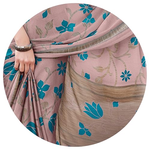 Image of MIRCHI FASHION Saree for Woman Chiffon Floral Printed | Lightweight Daily Wear Women's Sari with Unstitched Blouse Piece (Available in 20 Colors)