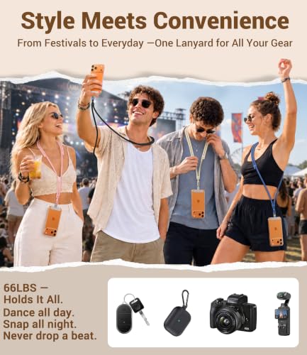 Image of 2 Pack Phone Lanyards with Metal Connector & 0.02 inch Tether Tab