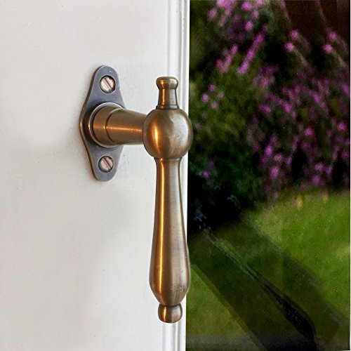 Antikas - Ferrures antiques pour poignée de fenêtre - Poignées de fenêtre en laiton vintage.