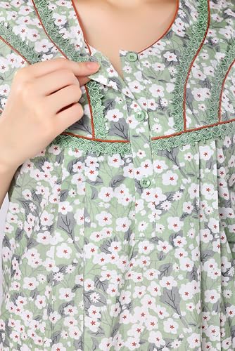 Image of Soulemo Women's Pure Cotton Floor Length Nighty 1663