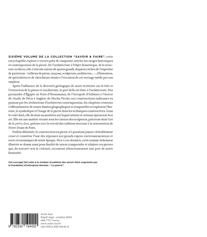 Savoir & faire : la pierre
